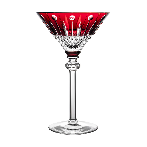 Fabergé Xenia Ruby Red Martini Glass - Ajka - Crystal UK