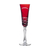 Birks Crystal Silver Ribbon Ruby Red Champagne Flute