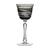 Birks Crystal Silver Ribbon Grey Wine Glass
