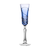 Birks Crystal Silver Ribbon Light Blue Champagne Flute