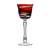 Birks Crystal Silver Ribbon Ruby Red Large Wine Glass