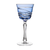 Birks Crystal Silver Ribbon Light Blue Wine Glass