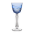 Birks Crystal Silver Ribbon Light Blue Wine Glass