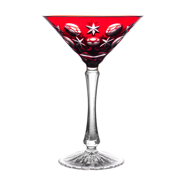 Fabergé Na Zdorovye Ruby Red Martini Glass - Ajka - Crystal UK