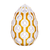 Perfect Double Cased Golden And White Egg Paperweight 4.7 in