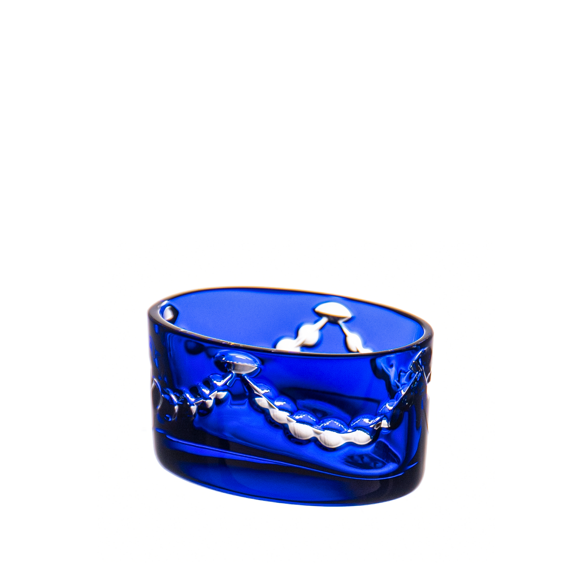 Fabergé Oval Blue Salt Dish 2.2 in
