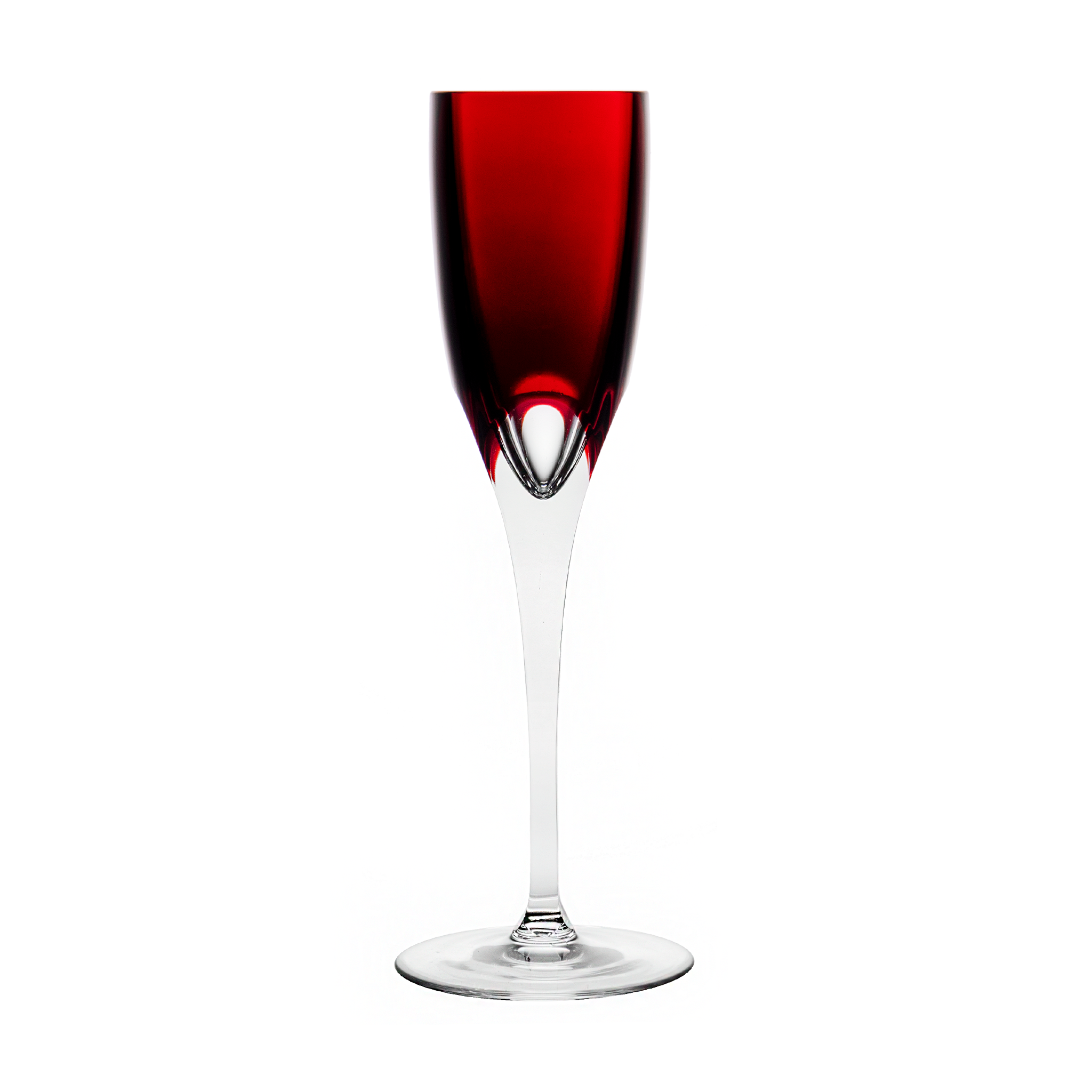 Red glass discount champagne flutes